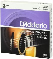 Купить струны DAddario 80/20 Bronze 3D 11-52  по цене от 940 грн.