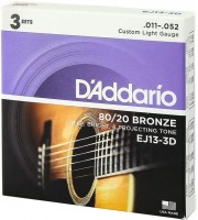 Купити струни DAddario 80/20 Bronze 3D 11-52  за ціною від 994 грн.