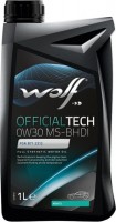 Купить моторное масло WOLF Officialtech 0W-30 MS-BHDI 1L  по цене от 443 грн.