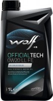 Купить моторне мастило WOLF Officialtech 0W-20 LL-FE 1L: цена от 552 грн.