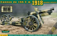 Купить збірна модель Ace Cannon de 155 C m. 1918 (wooden wheels) (1:72): цена от 345 грн.