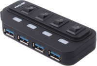 Купити кардридер / USB-хаб Maxxter HU2A-4P-AC-02  за ціною від 545 грн.