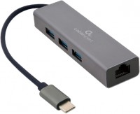 Купить картридер / USB-хаб Cablexpert A-CMU3-LAN-01  по цене от 587 грн.