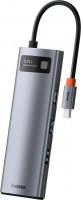 Купити кардридер / USB-хаб BASEUS Metal Gleam Series 8-in-1 Multifunctional Type-C Hub  за ціною від 1199 грн.