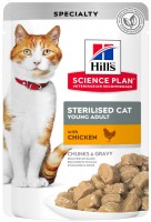 Купити корм для кішок Hills SP Sterilised Young Adult Chicken 24 pcs  за ціною від 62 грн.