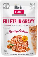 Купити корм для кішок Brit Care Fillets in Gravy with Savory Salmon 85 g  за ціною від 40 грн.