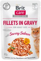 Купити корм для кішок Brit Care Fillets in Gravy with Savory Salmon 85 g  за ціною від 48 грн.