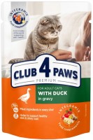 Купити корм для кішок Club 4 Paws Adult Duck in Gravy 24 pcs  за ціною від 334 грн.