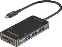 Купити кардридер / USB-хаб Promate PrimeHub-Lite  за ціною від 1399 грн.