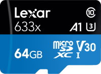 Купити карта пам'яті Lexar High-Performance 633x microSDXC + SD adapter за ціною від 1023 грн.
