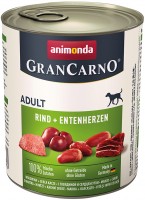 Купити корм для собак Animonda GranCarno Original Adult Beef/Duck Heart 800 g  за ціною від 177 грн.