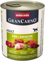 Купить корм для собак Animonda GranCarno Original Adult Beef/Rabbit 800 g: цена от 175 грн.