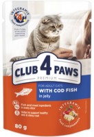 Купить корм для кошек Club 4 Paws Adult Cod Fish in Jelly 24 pcs  по цене от 415 грн.