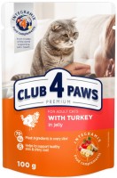 Купити корм для кішок Club 4 Paws Adult Turkey in Jelly 24 pcs  за ціною від 406 грн.