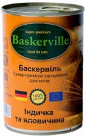 Купить корм для кошек Baskerville Cat Can with Turkey/Beef 400 g: цена от 93 грн.