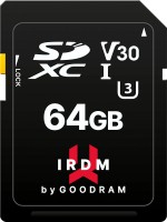 Купити карта пам'яті GOODRAM SDXC IRDM S3A0 V30 UHS I U3 (64Gb) за ціною від 309 грн.