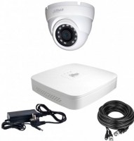 Купить комплект видеонаблюдения Dahua HDCVI-1D 2K KIT/HDD1000: цена от 11965 грн.