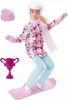 Купити лялька Barbie Winter Sports Snowboarder Blonde Doll HCN32  за ціною від 1295 грн.