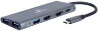 Купить картридер / USB-хаб Cablexpert A-CM-COMBO3-01  по цене от 1649 грн.
