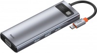 Купити кардридер / USB-хаб BASEUS Metal Gleam Series 9-in-1 Multifunctional Type-C Hub  за ціною від 1499 грн.