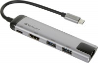 Купити кардридер / USB-хаб Verbatim USB-C Multiport Hub  за ціною від 1189 грн.