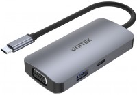 Купити кардридер / USB-хаб Unitek uHUB P5 Trio 5-in-1 USB-C Hub with MST Triple Monitor and 100W Power Delivery за ціною від 2170 грн.