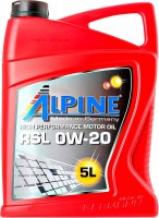 Купить моторное масло Alpine RSL 0W-20 5L  по цене от 1300 грн.