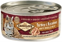 Купити корм для кішок Carnilove Adult Turkey/Reindeer Canned 100 g  за ціною від 100 грн.