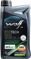 Купити моторне мастило WOLF Ecotech 0W-20 SP/RC D1-3 1L  за ціною від 312 грн.
