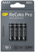 Купить аккумулятор / батарейка GP Recyko Pro 4xAAA 800 mAh  по цене от 375 грн.