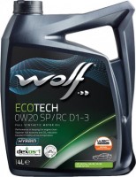 Купить моторное масло WOLF Ecotech 0W-20 SP/RC D1-3 4L  по цене от 1195 грн.