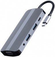 Купить картридер / USB-хаб Cablexpert A-CM-COMBO8-02  по цене от 1080 грн.
