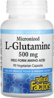 Купити амінокислоти Natural Factors Micronized L-Glutamine 500 mg (90 cap) за ціною від 655 грн.