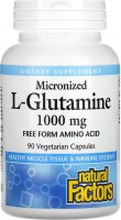 Купить аминокислоты Natural Factors Micronized L-Glutamine 1000 mg (90 cap) по цене от 806 грн.