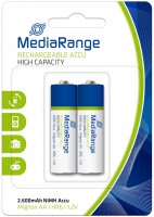 Купить аккумулятор / батарейка MediaRange 2xAA 2600 mAh  по цене от 220 грн.