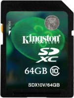Купити карта пам'яті Kingston SDXC Class 10 (64Gb) за ціною від 489 грн.