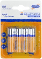 Купити акумулятор / батарейка ASKO-UKREM Super Alkaline 4xAA  за ціною від 55 грн.