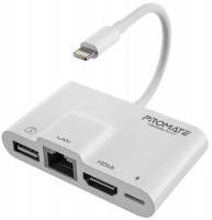 Купити кардридер / USB-хаб Promate MediaSync-LT  за ціною від 1199 грн.
