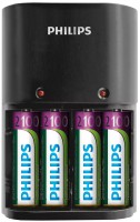 Купить зарядка для акумуляторної батарейки Philips MultiLife Charger + 4xAA 2100 mAh: цена от 1129 грн.