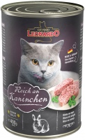 Купить корм для кошек Leonardo Adult Canned with Rabbit 400 g 6 pcs  по цене от 102 грн.