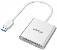 Купити кардридер / USB-хаб Unitek USB 3.0 3-Port Memory Card Reader  за ціною від 1199 грн.
