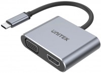 Купити кардридер / USB-хаб Unitek uHUB Q4 Lite 4-in-1 USB-C Hub with MST Dual Display and PD 100W за ціною від 2500 грн.