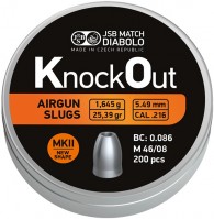 Купити кулі й патрони JSB KnockOut MKII 5.49 mm 1.645 g 200 pcs  за ціною від 464 грн.