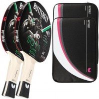 Купить ракетка для настольного тенниса Butterfly Timo Boll SG11 2 pcs + Drive Case II 2 pcs  по цене от 1560 грн.