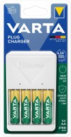 Купити зарядка для акумуляторної батарейки Varta Plug Charger 57657 + 4xAA 2100 mAh  за ціною від 1519 грн.
