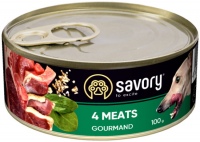 Купить корм для собак Savory Gourmand 4 Meats Pate 100 g  по цене от 45 грн.