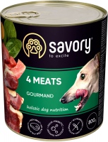 Купить корм для собак Savory Gourmand 4 Meats Pate 800 g  по цене от 207 грн.