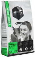 Купить корм для кошек Amity Premium Sterilized Chicken/Rice 1.5 kg  по цене от 315 грн.