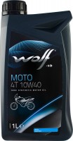 Купити моторне мастило WOLF Moto 4T 10W-40 1L  за ціною від 298 грн.