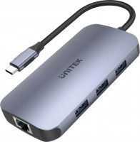 Купити кардридер / USB-хаб Unitek uHUB N9+ 9-in-1 USB-C Ethernet Hub with HDMI, 100W Power Delivery and Dual Card Reader за ціною від 3030 грн.